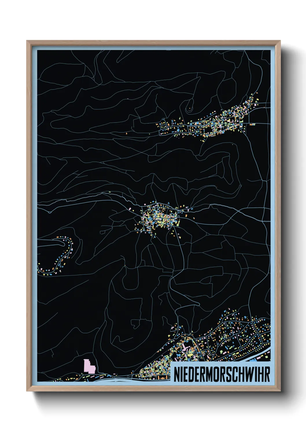 Une affiche de carte sur Niedermorschwihr