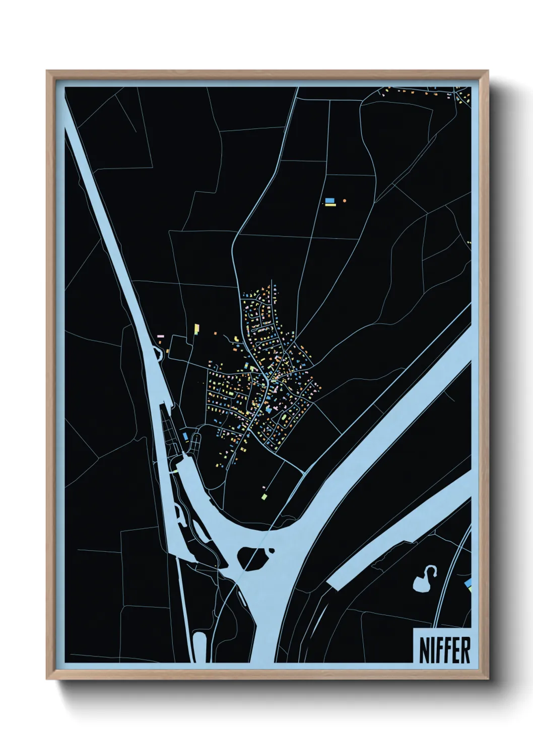 Une affiche de carte sur Niffer