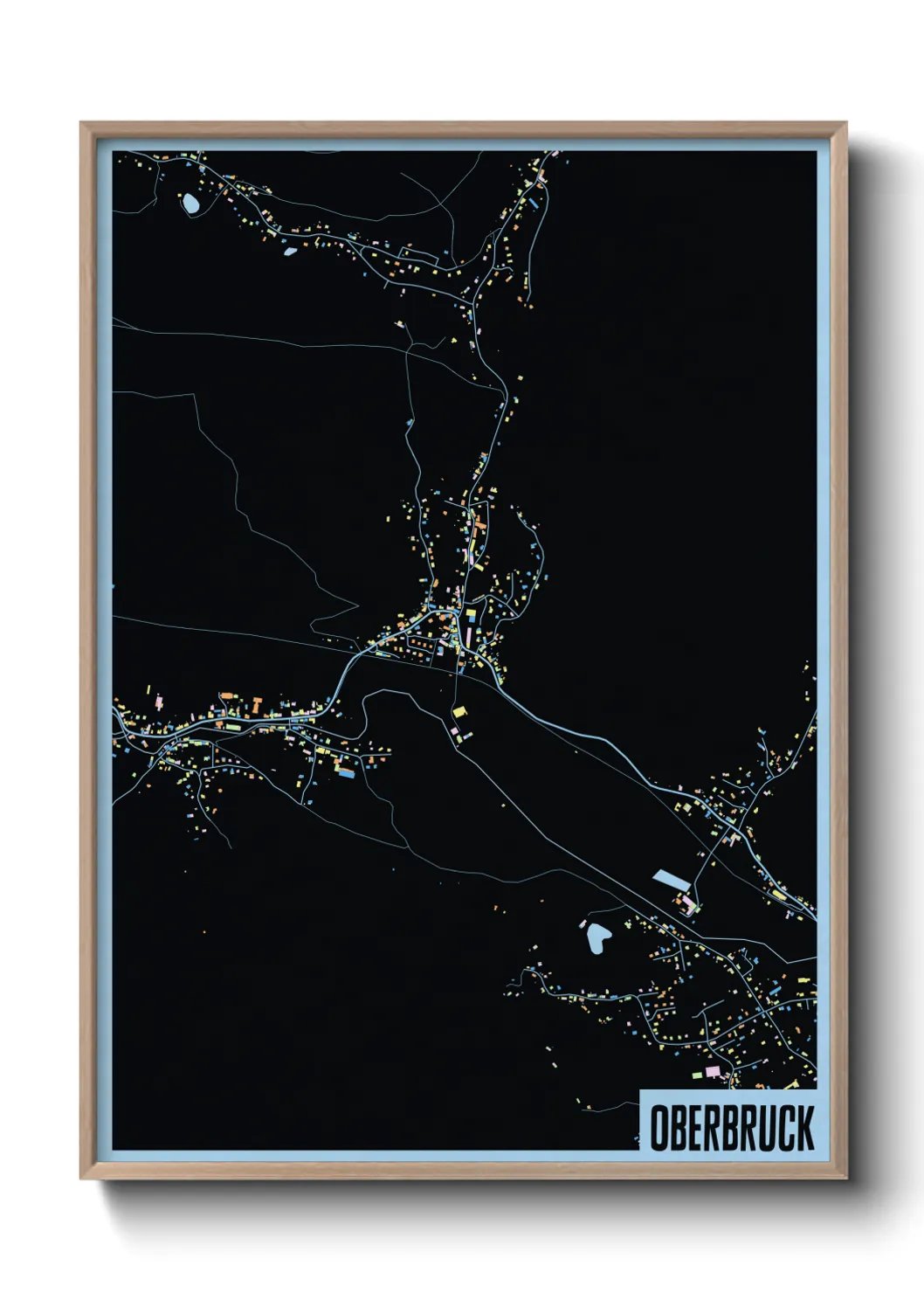 Une affiche de carte sur Oberbruck