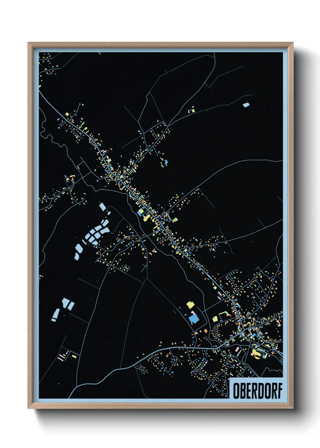 Une affiche de carte sur Oberdorf