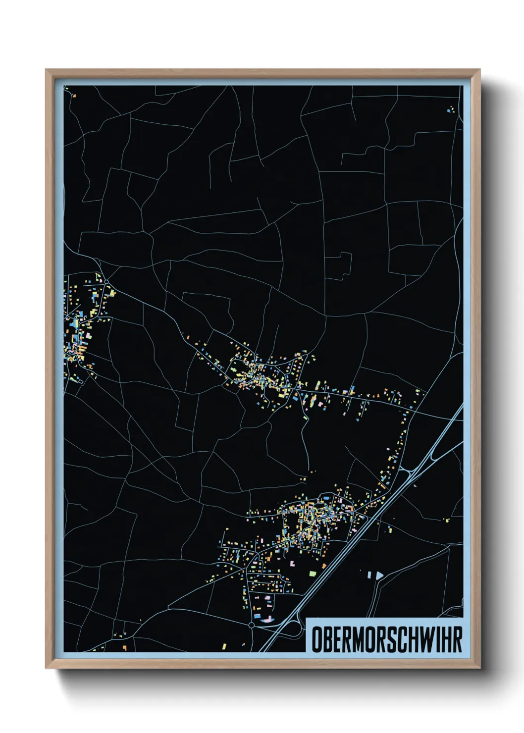 Une affiche de carte sur Obermorschwihr