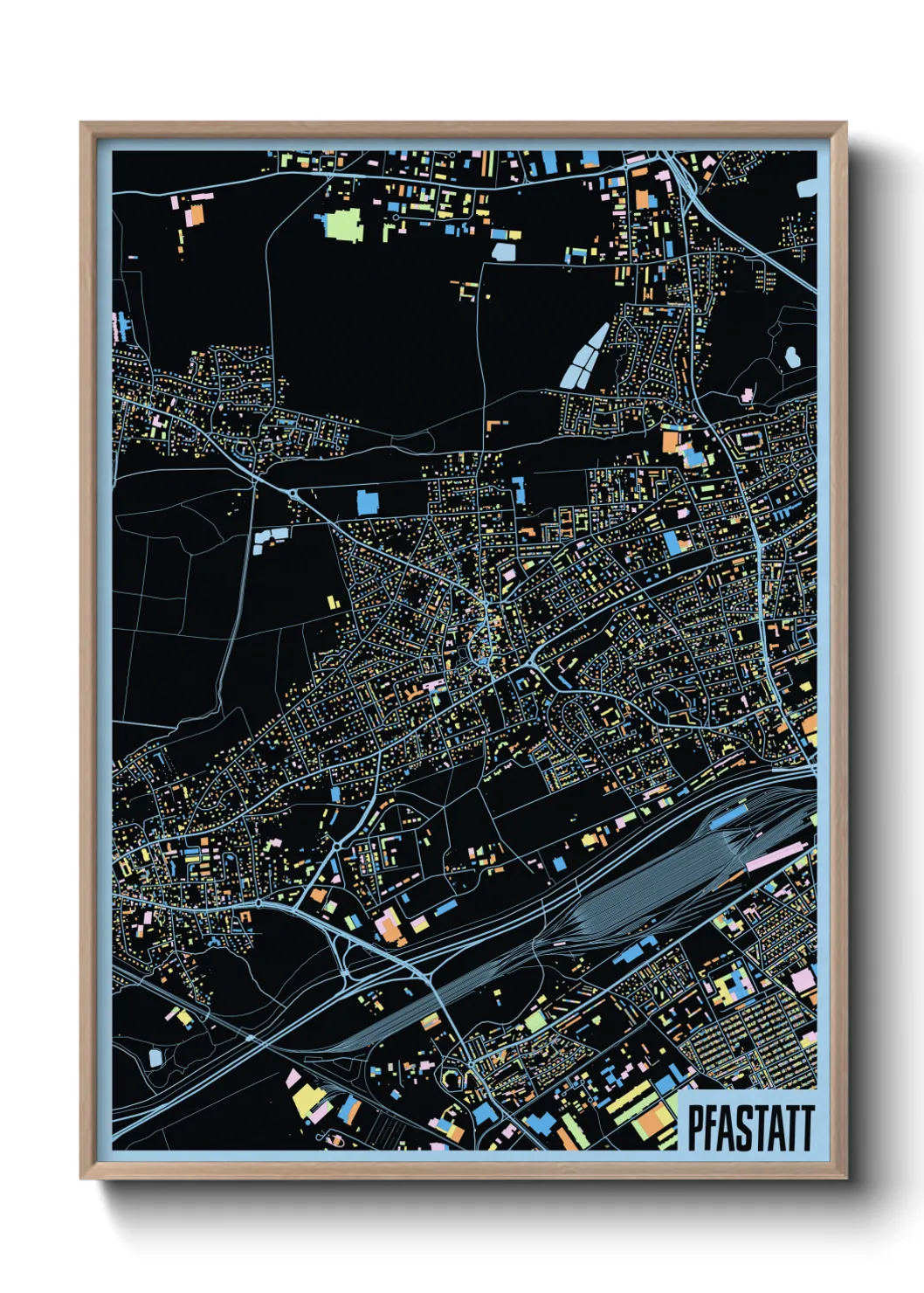 Une affiche de carte sur Pfastatt