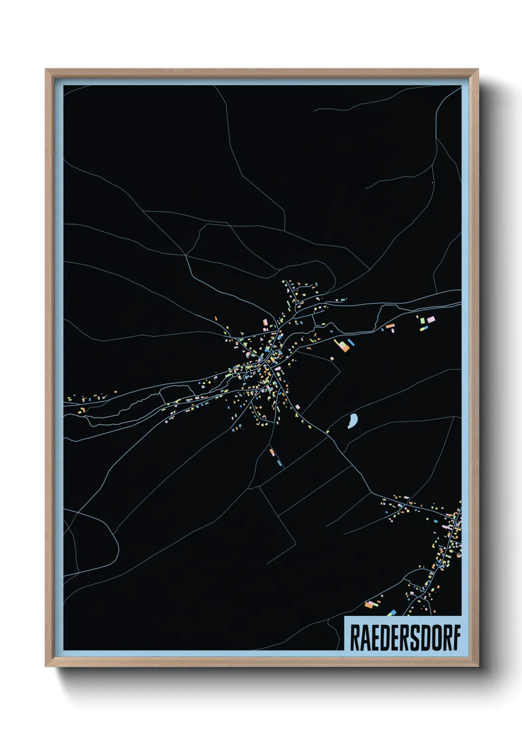 Une affiche de carte sur Raedersdorf