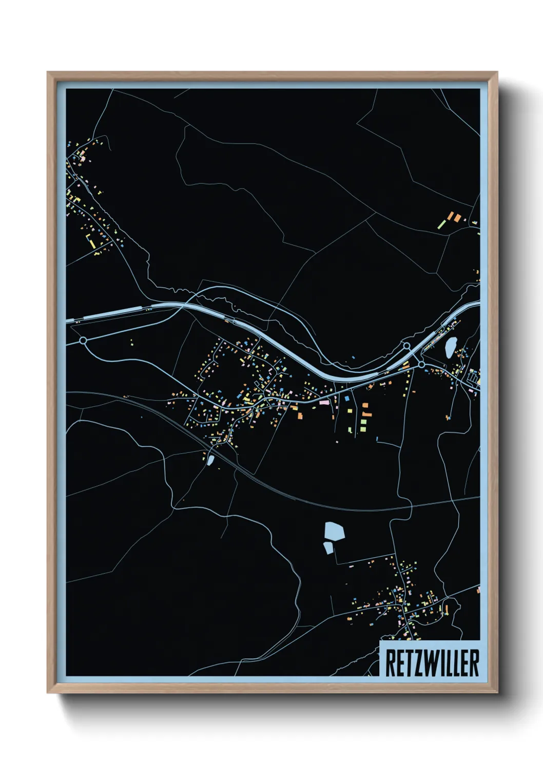 Une affiche de carte sur Retzwiller