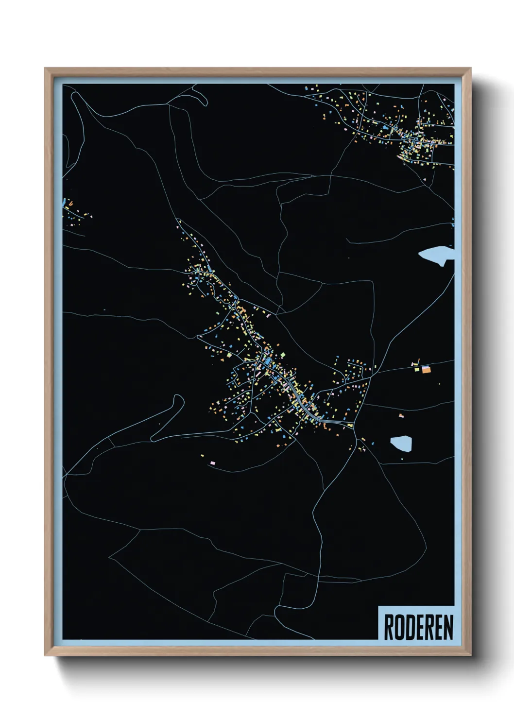 Une affiche de carte sur Roderen