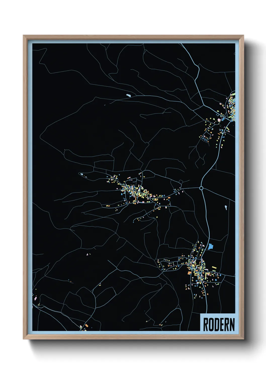 Une affiche de carte sur Rodern