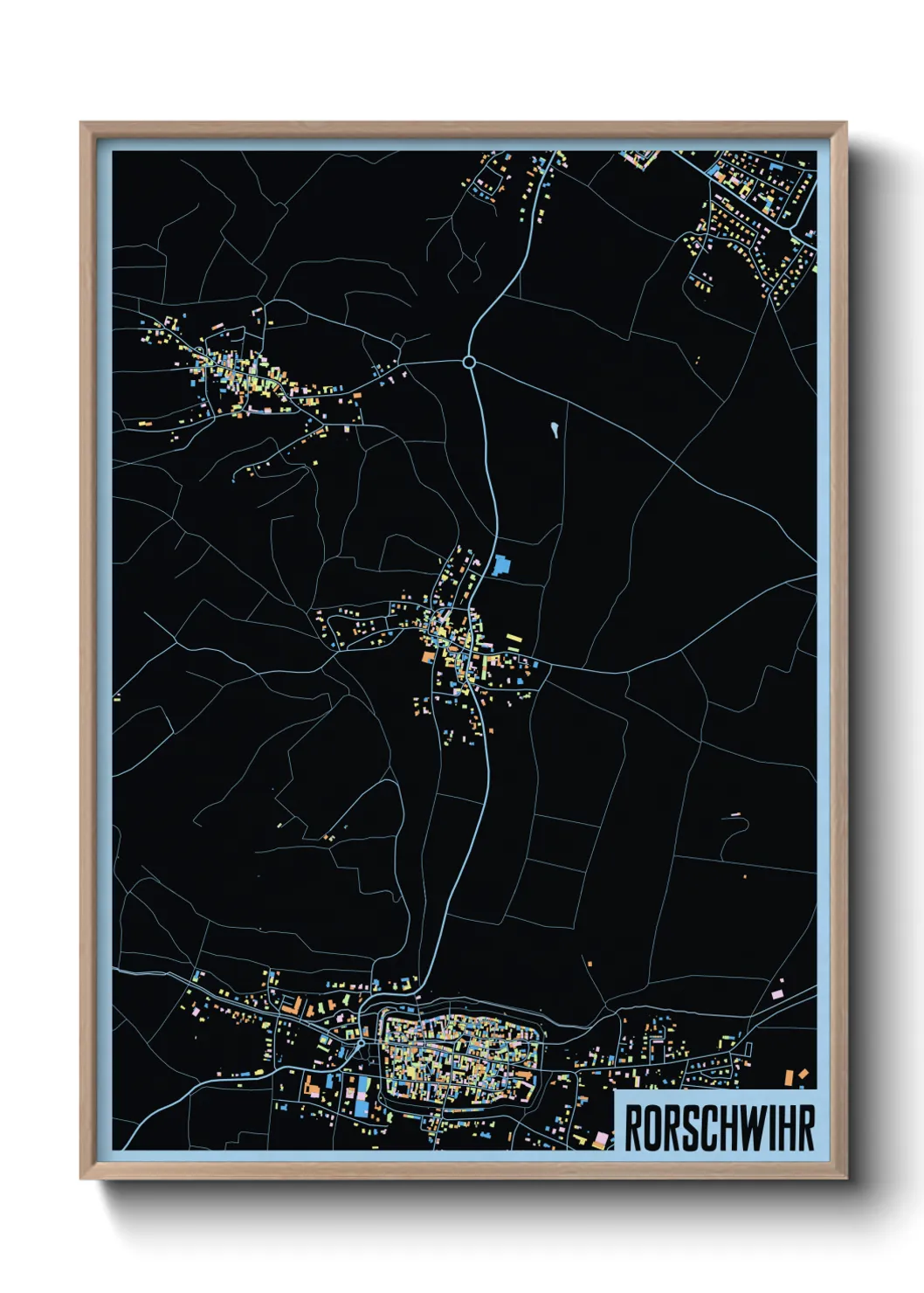 Une affiche de carte sur Rorschwihr