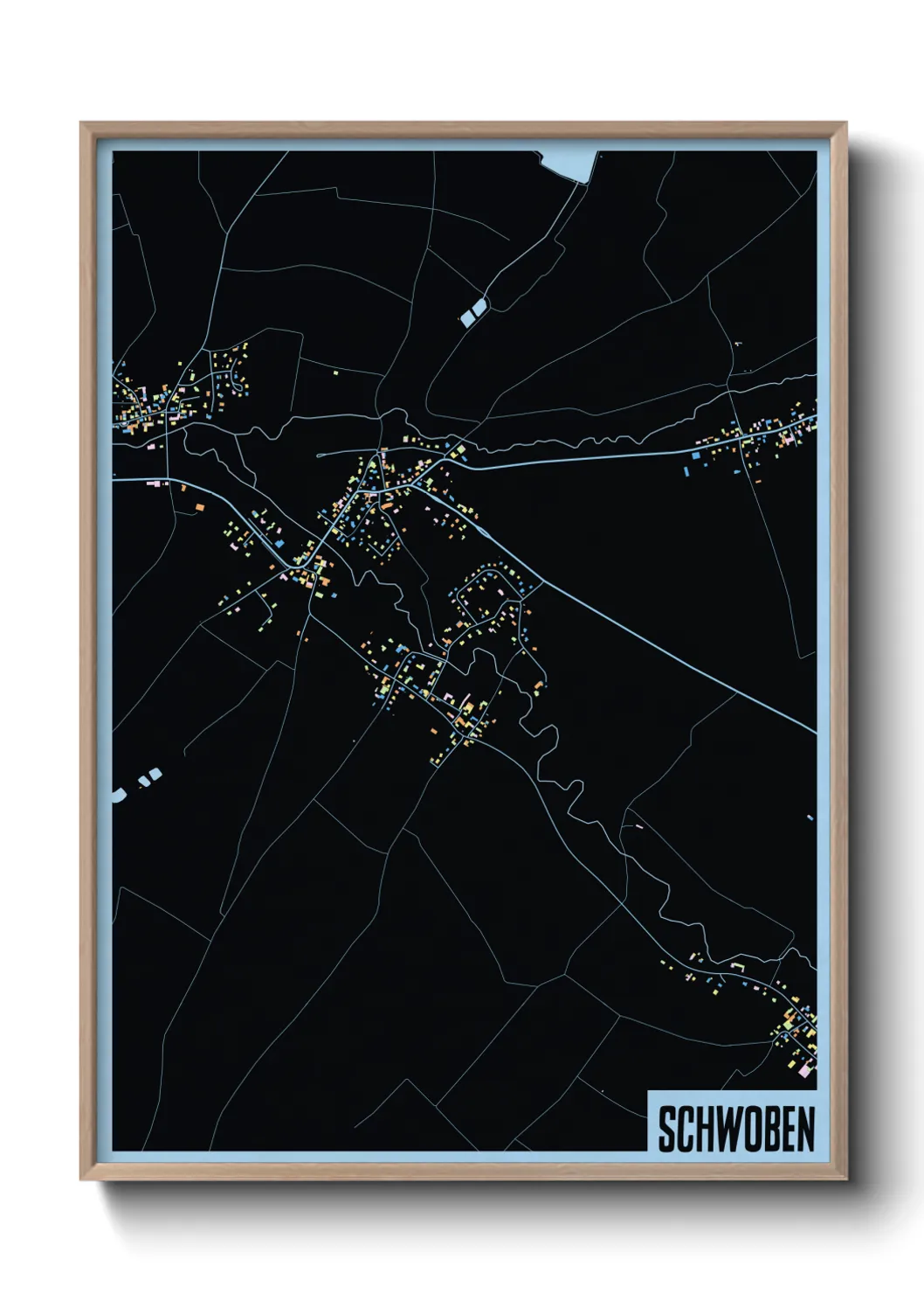 Une affiche de carte sur Schwoben