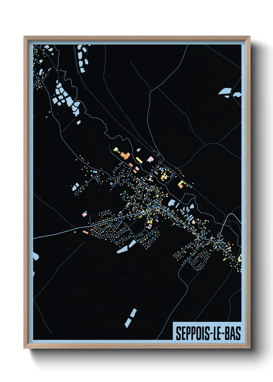 Une affiche de carte sur Seppois-le-Bas