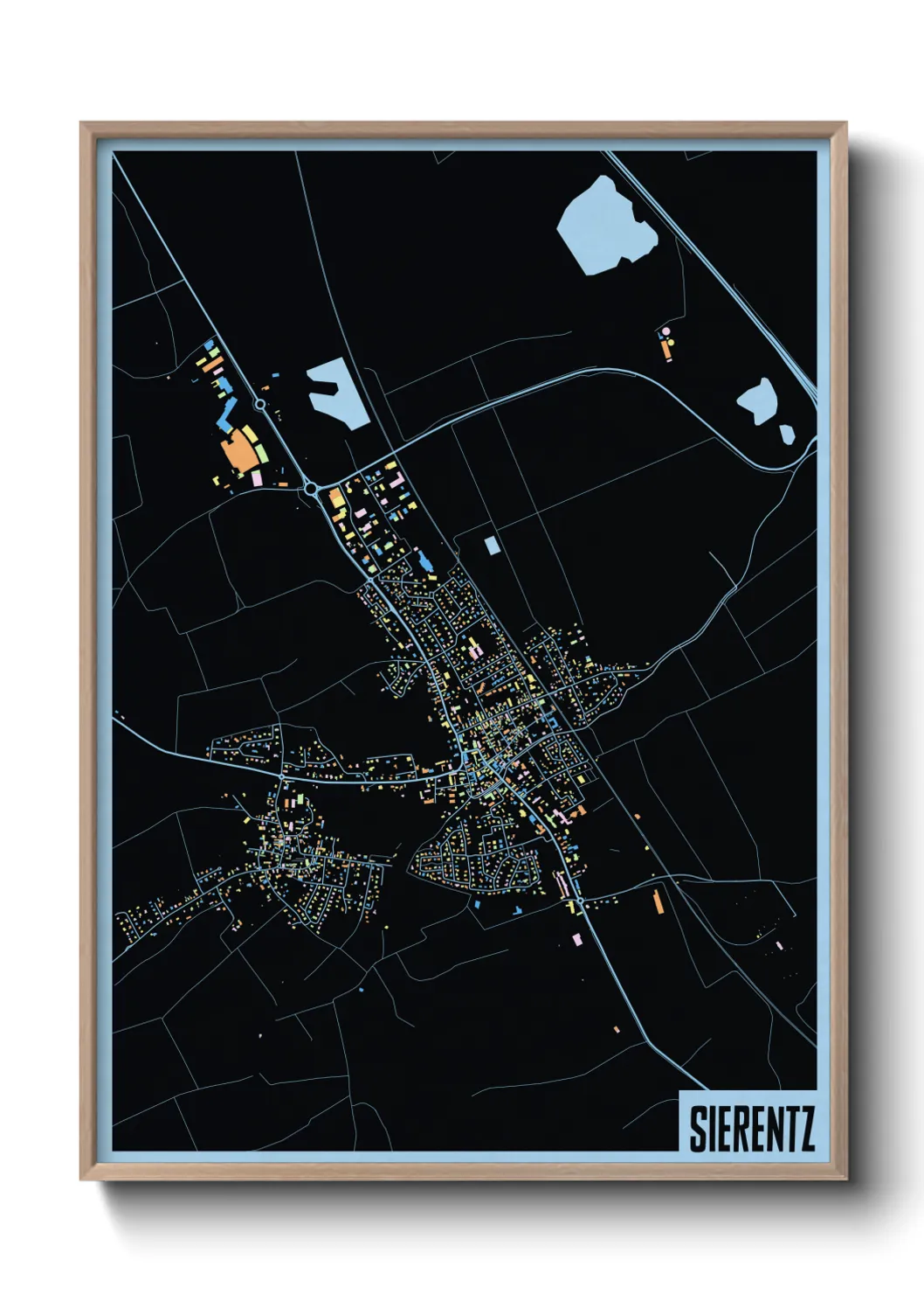 Une affiche de carte sur Sierentz