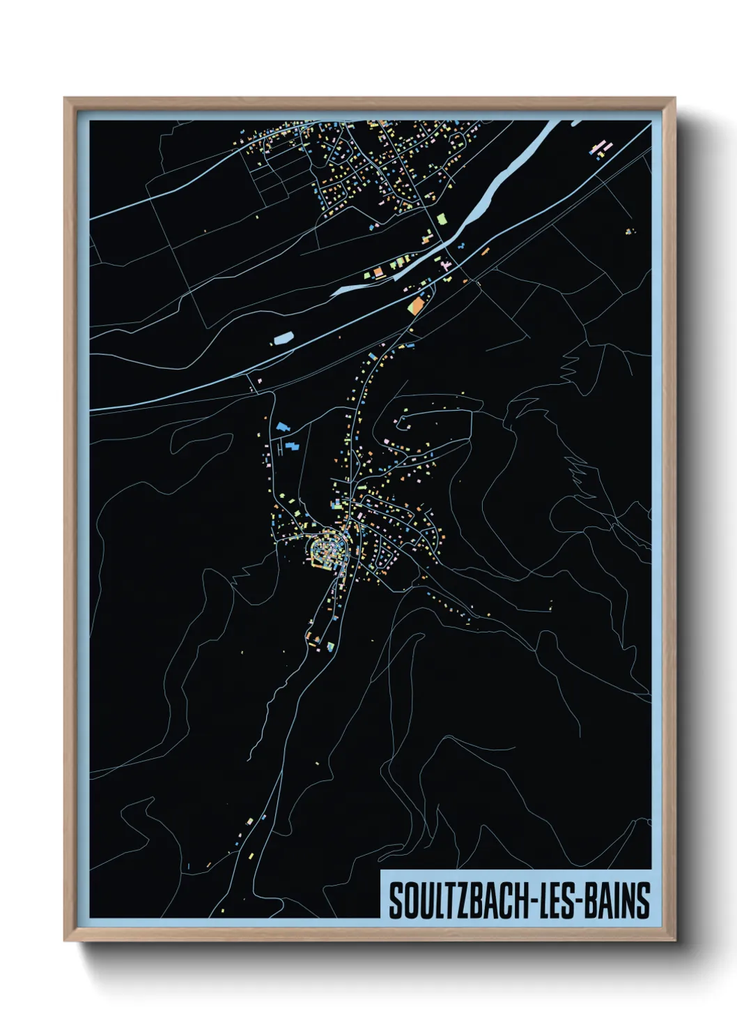 Une affiche de carte sur Soultzbach-les-Bains