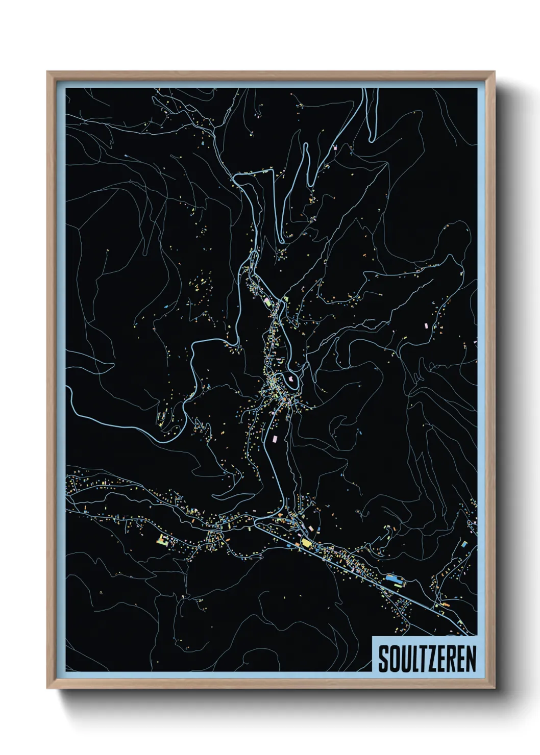 Une affiche de carte sur Soultzeren