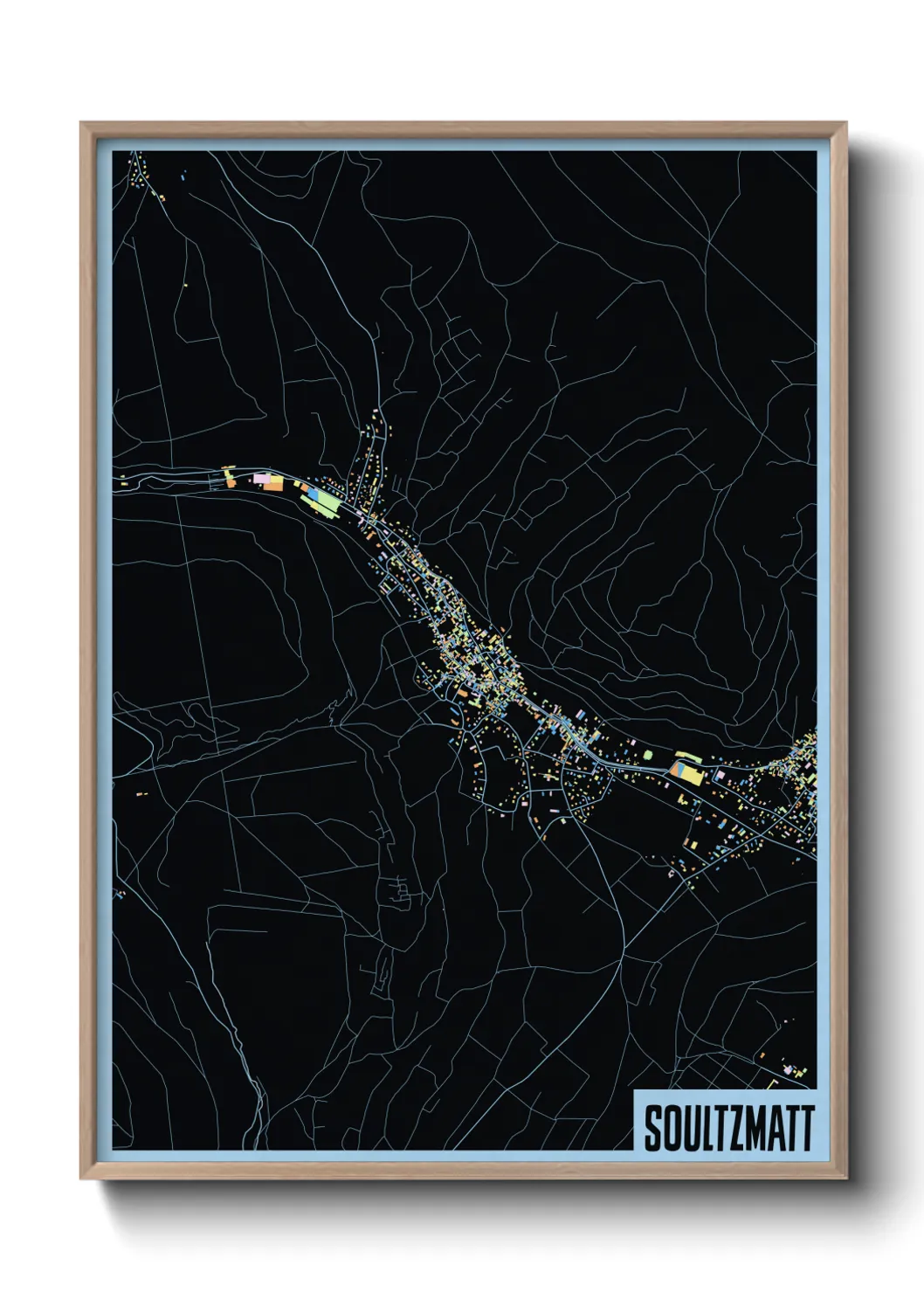 Une affiche de carte sur Soultzmatt