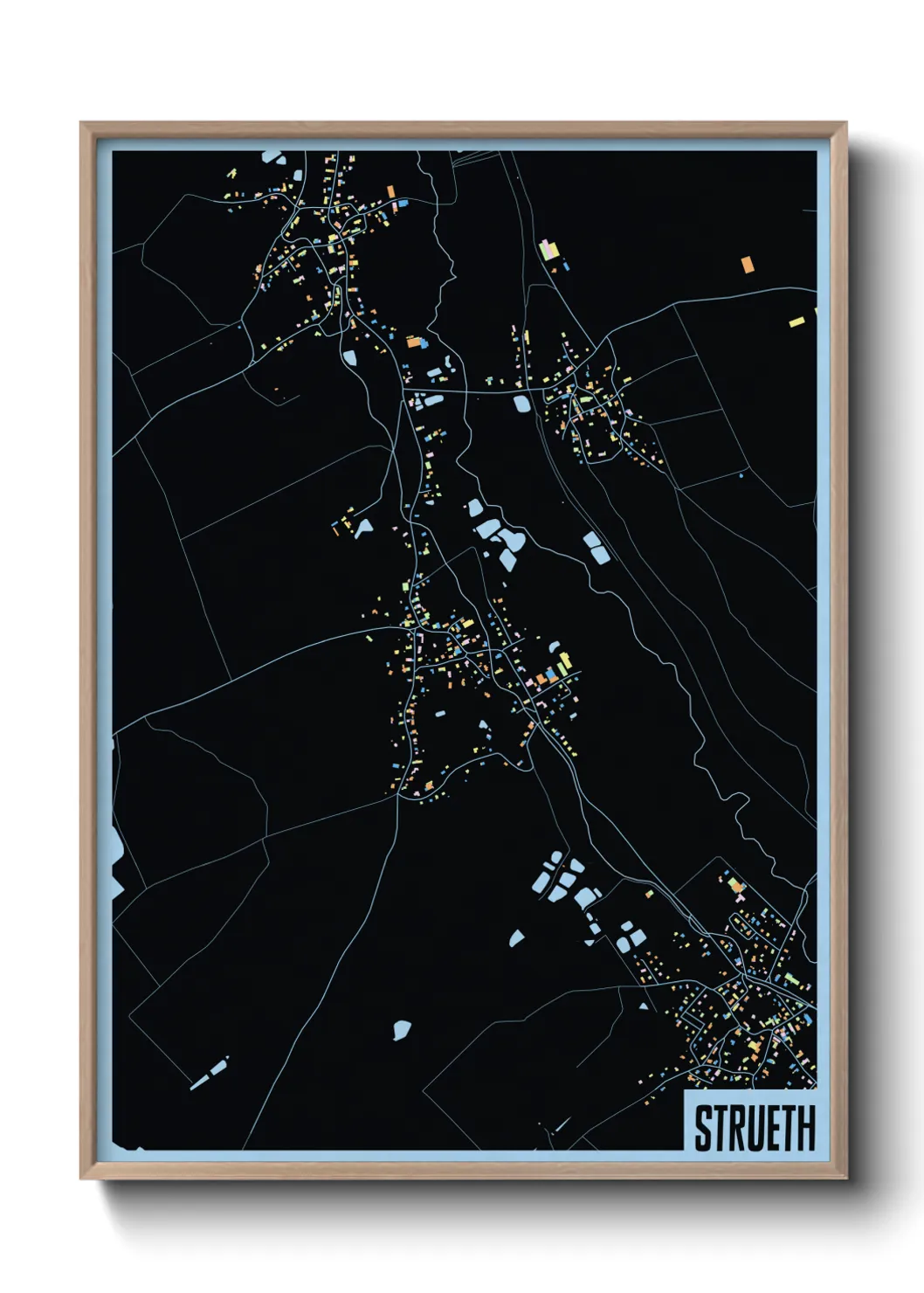 Une affiche de carte sur Strueth