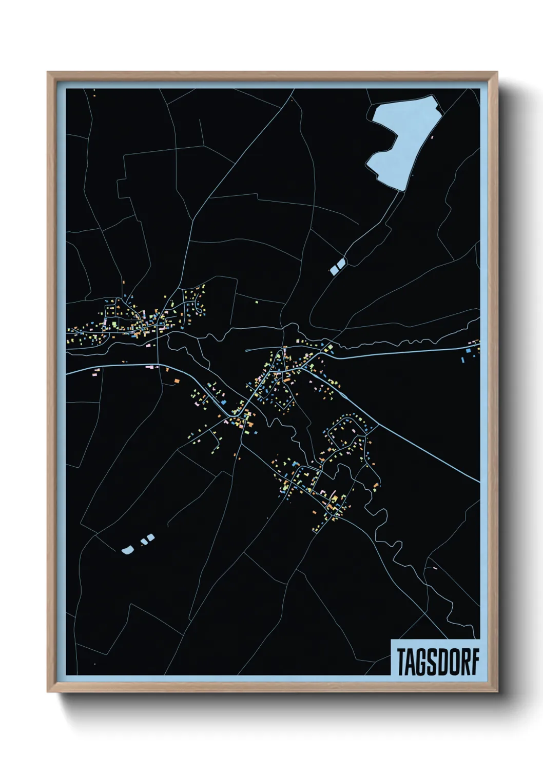 Une affiche de carte sur Tagsdorf