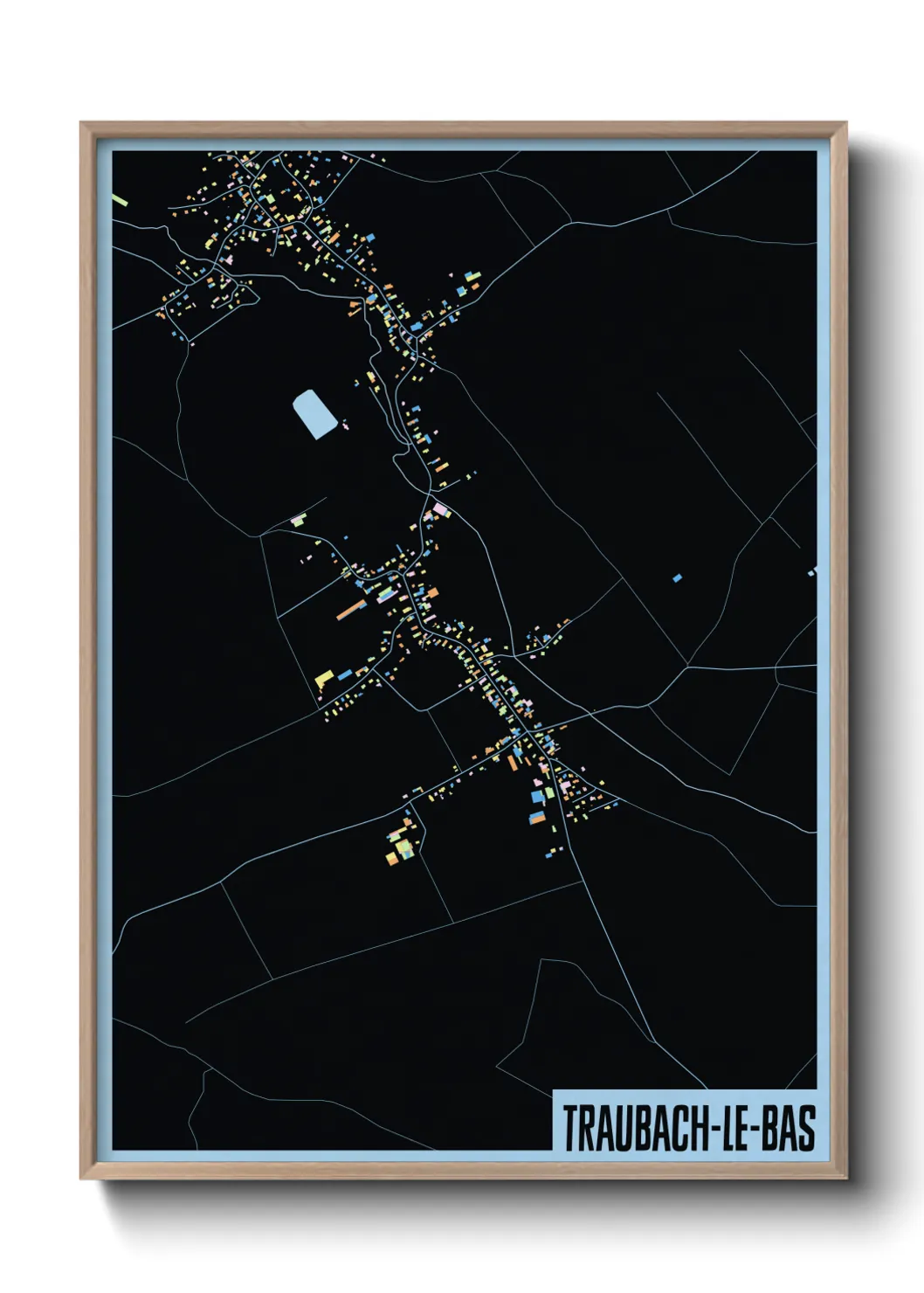 Une affiche de carte sur Traubach-le-Bas