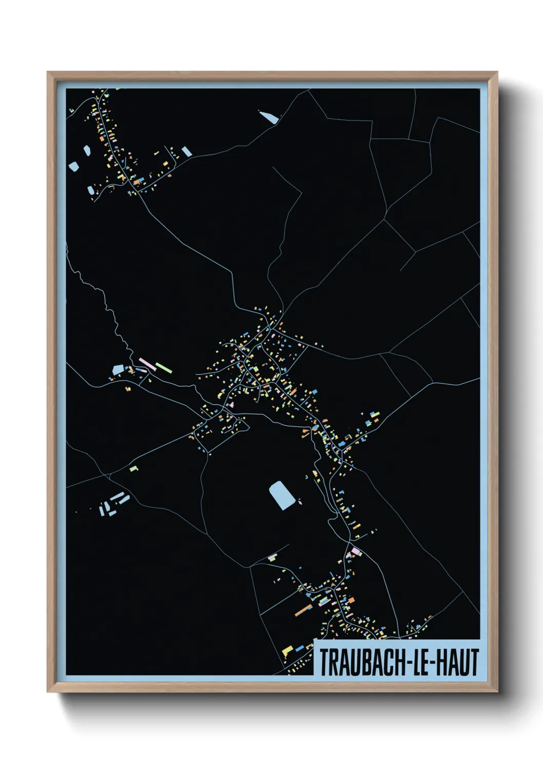 Une affiche de carte sur Traubach-le-Haut