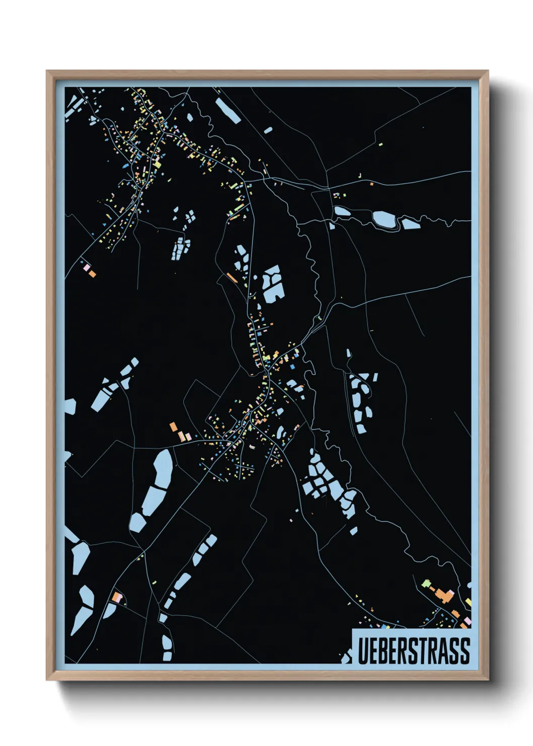 Une affiche de carte sur Ueberstrass