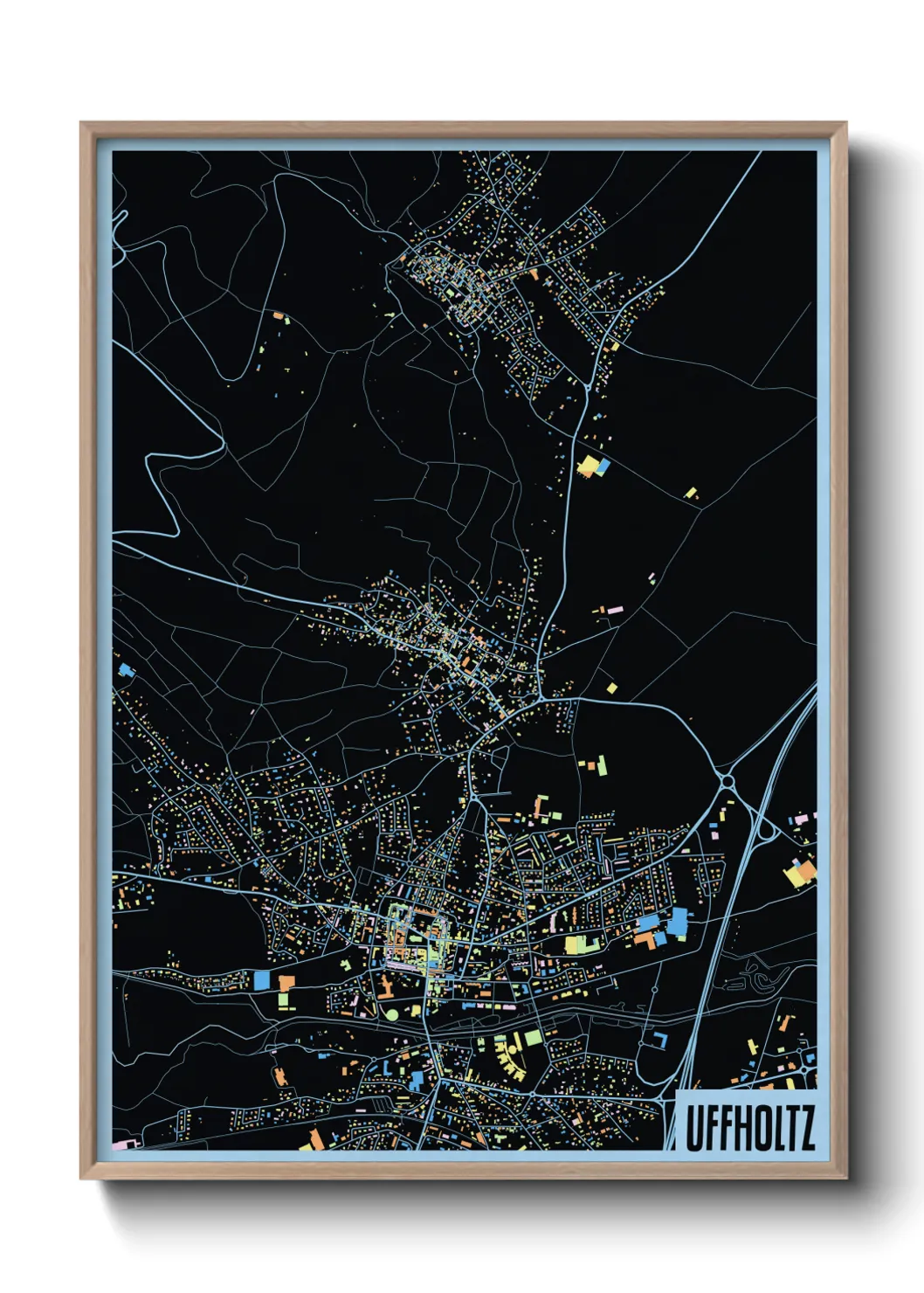 Une affiche de carte sur Uffholtz