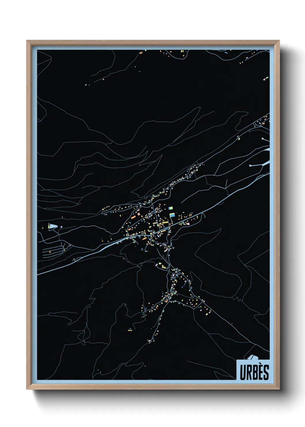 Une affiche de carte sur Urbès
