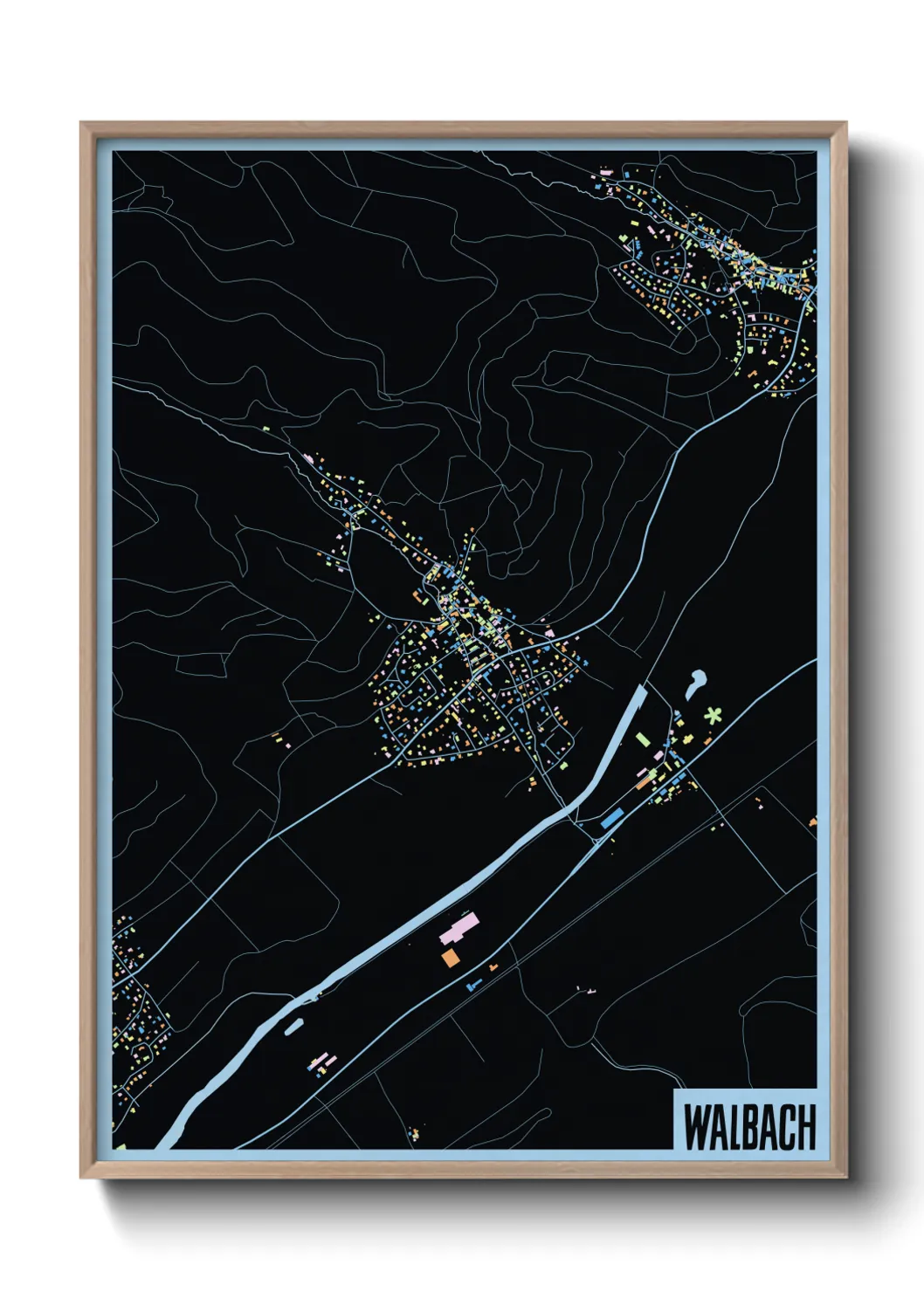 Une affiche de carte sur Walbach