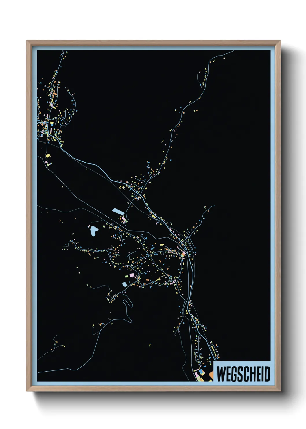 Une affiche de carte sur Wegscheid