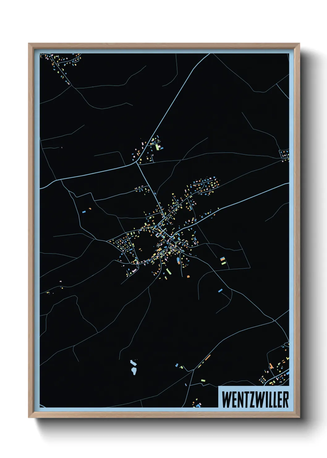 Une affiche de carte sur Wentzwiller