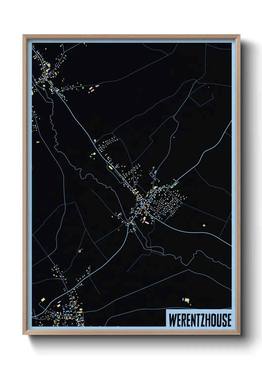 Une affiche de carte sur Werentzhouse