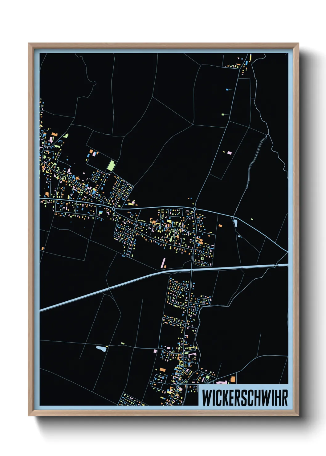 Une affiche de carte sur Wickerschwihr