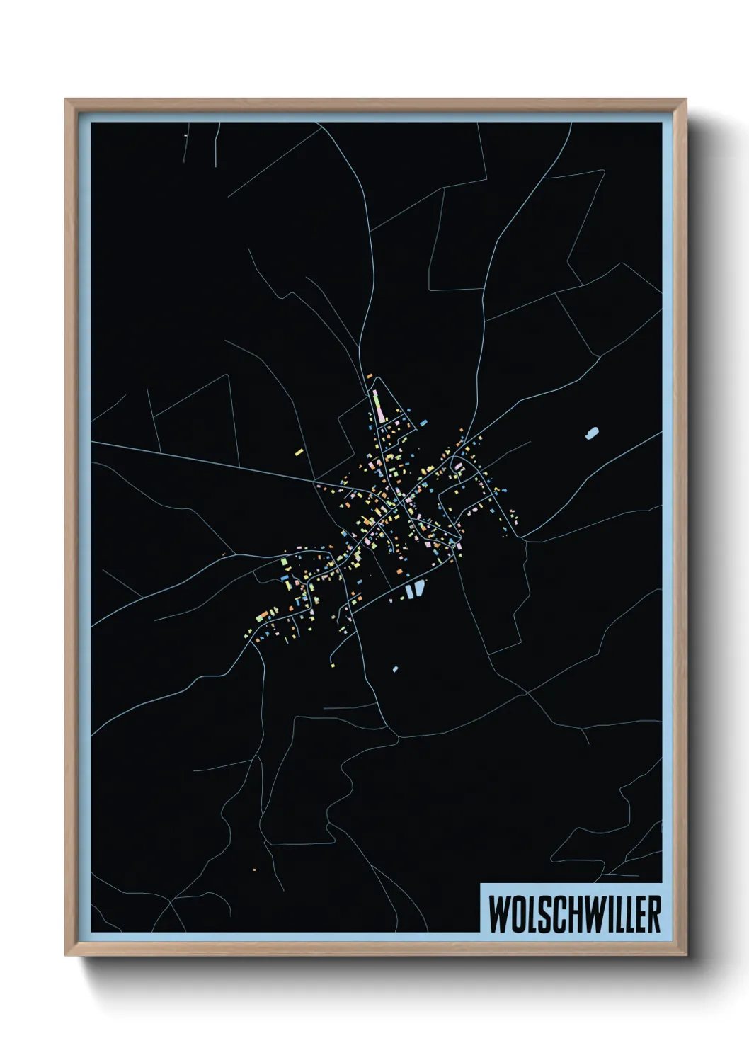 Une affiche de carte sur Wolschwiller