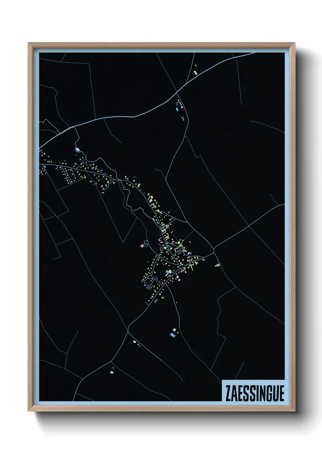 Une affiche de carte sur Zaessingue