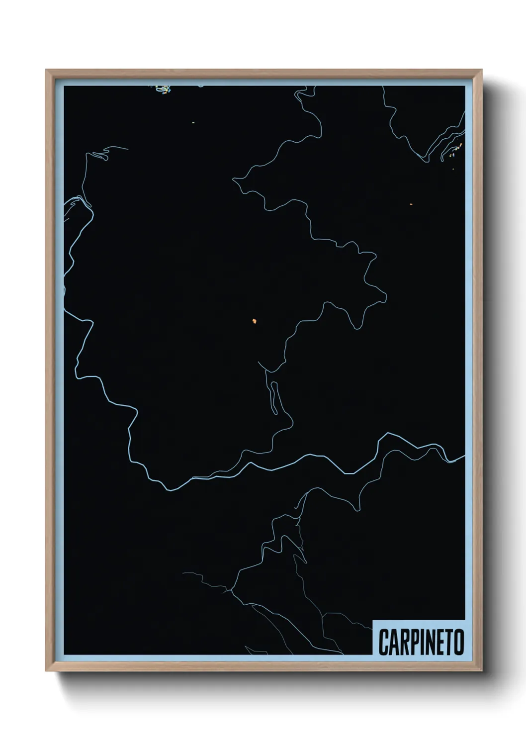Une affiche de carte sur Carpineto