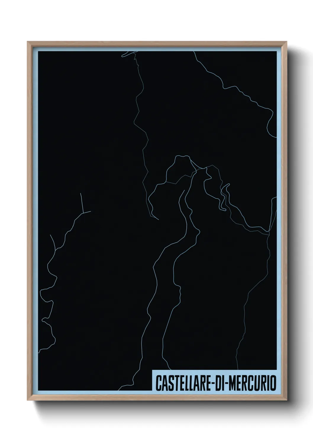 Une affiche de carte sur Castellare-di-Mercurio