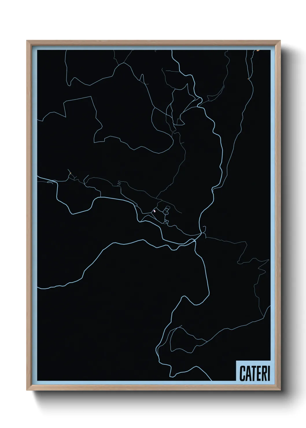 Une affiche de carte sur Cateri