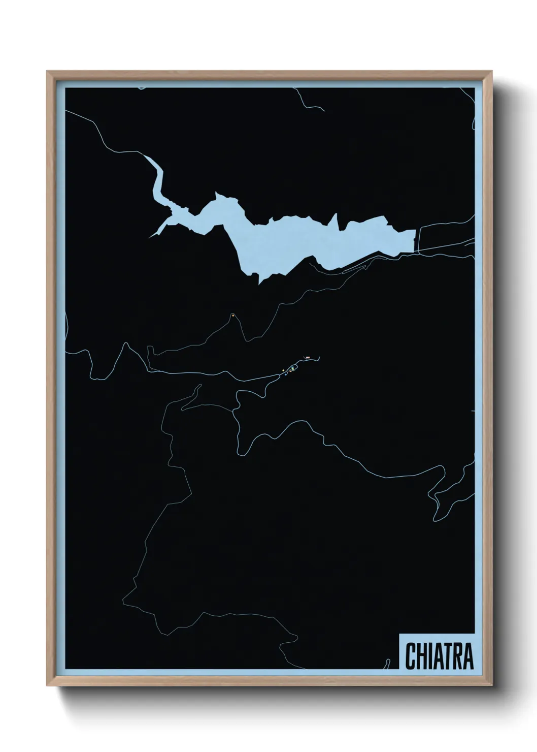 Une affiche de carte sur Chiatra