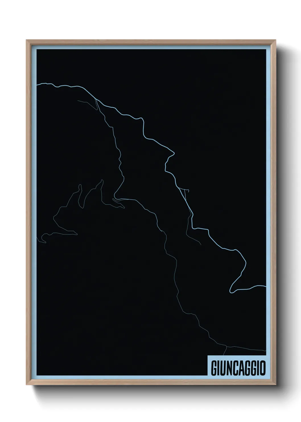 Une affiche de carte sur Giuncaggio