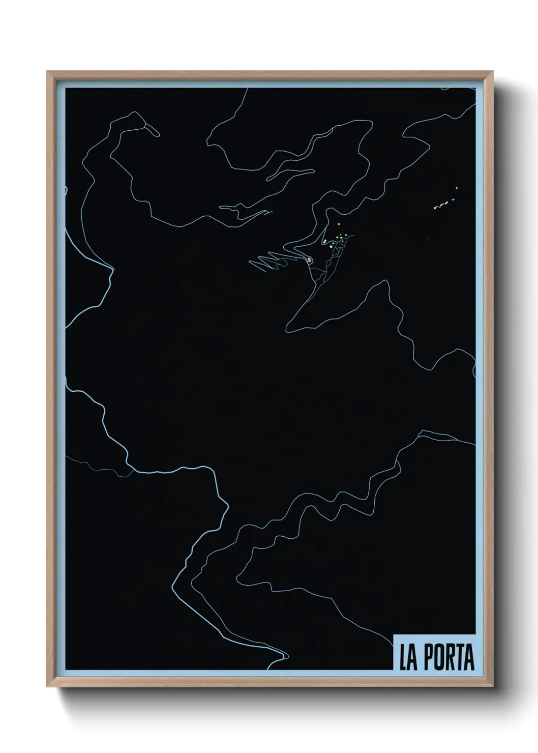 Une affiche de carte sur La Porta