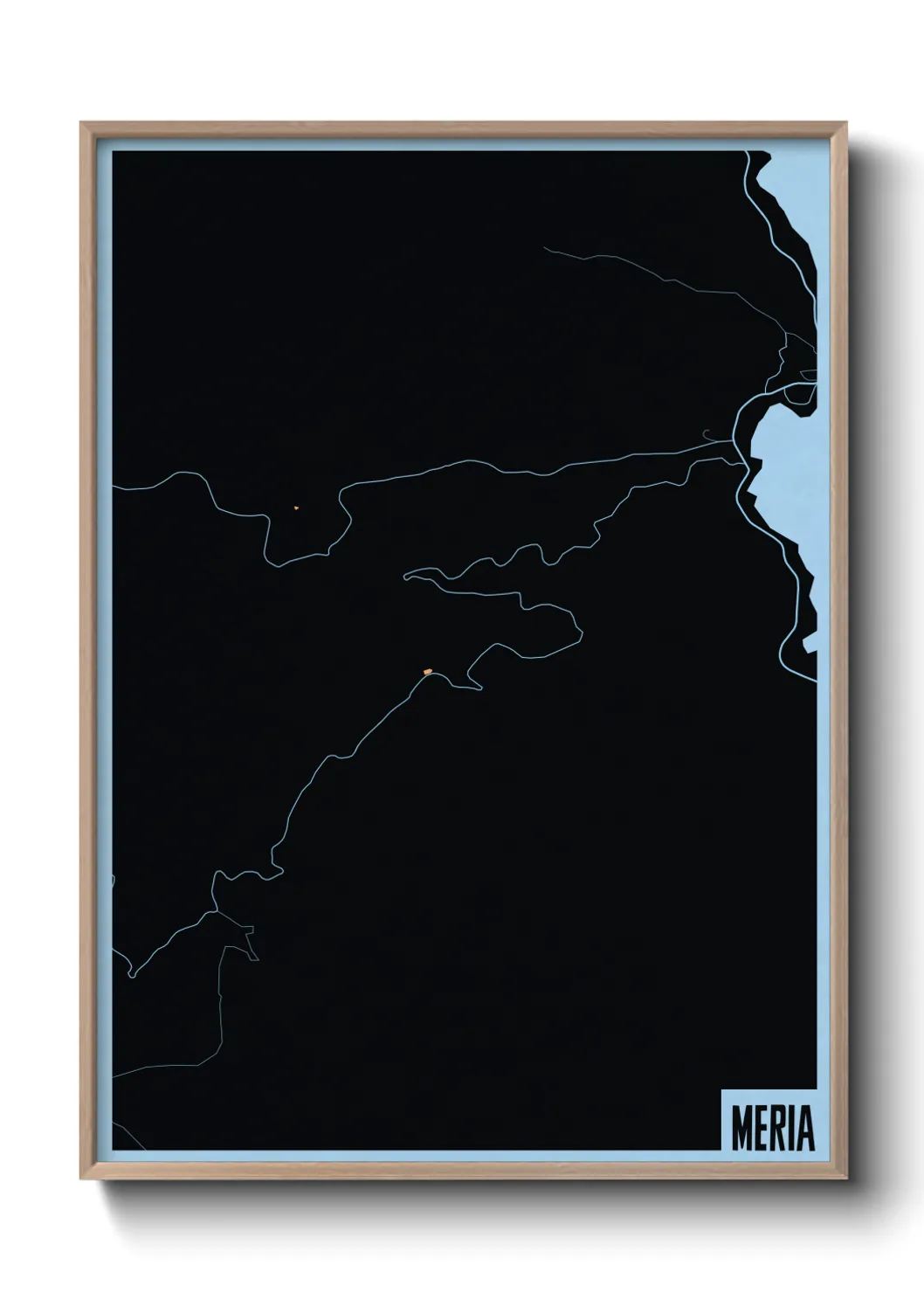 Une affiche de carte sur Meria