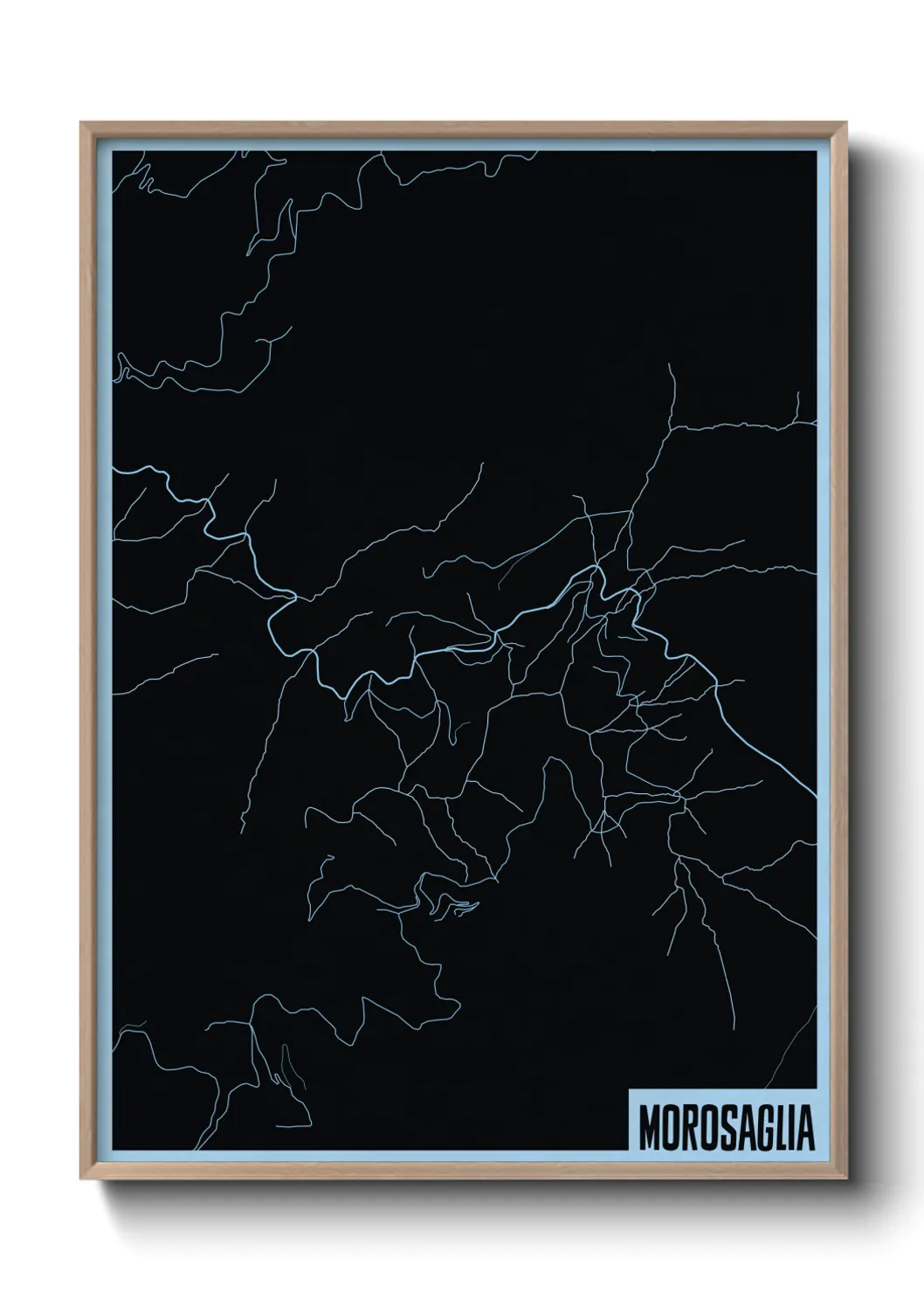 Une affiche de carte sur Morosaglia
