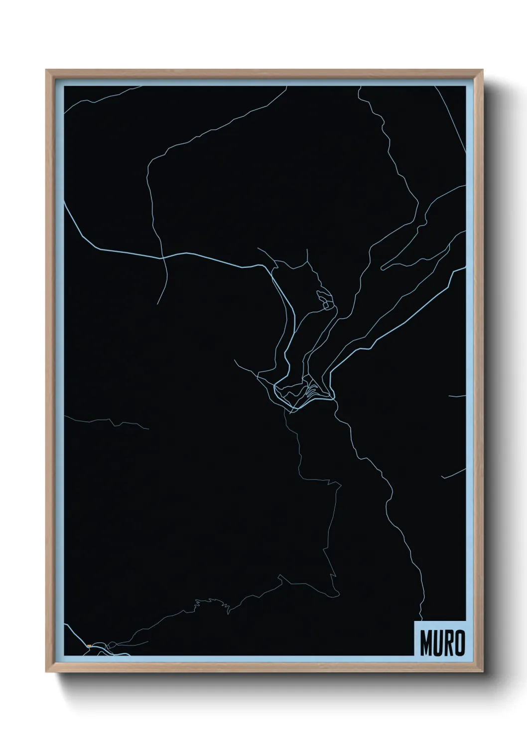 Une affiche de carte sur Muro