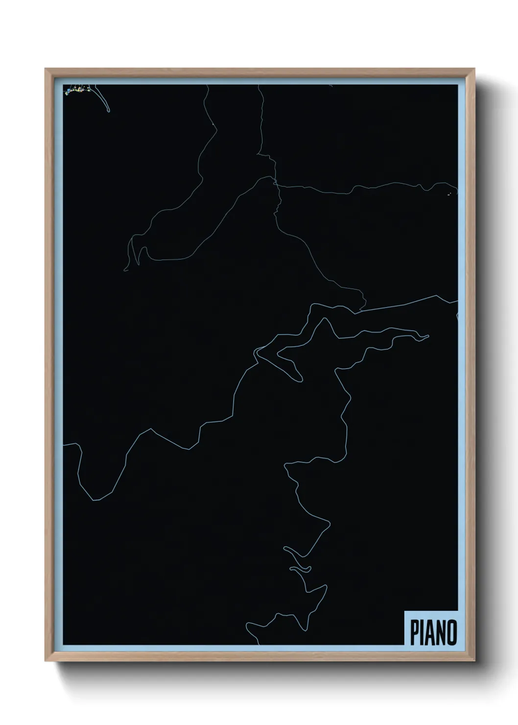 Une affiche de carte sur Piano