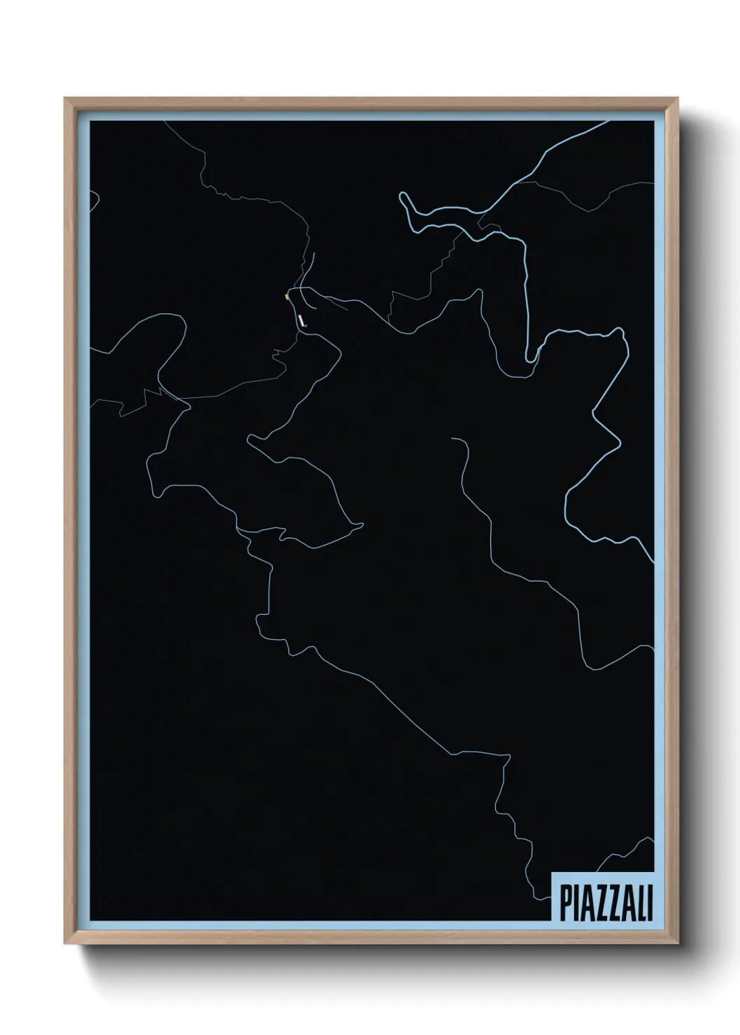 Une affiche de carte sur Piazzali