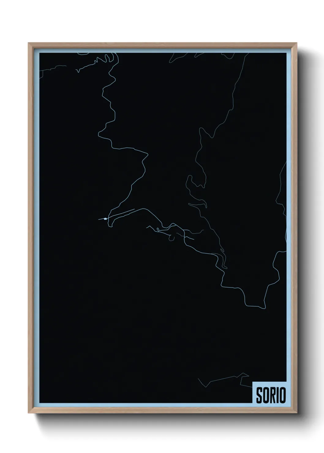 Une affiche de carte sur Sorio