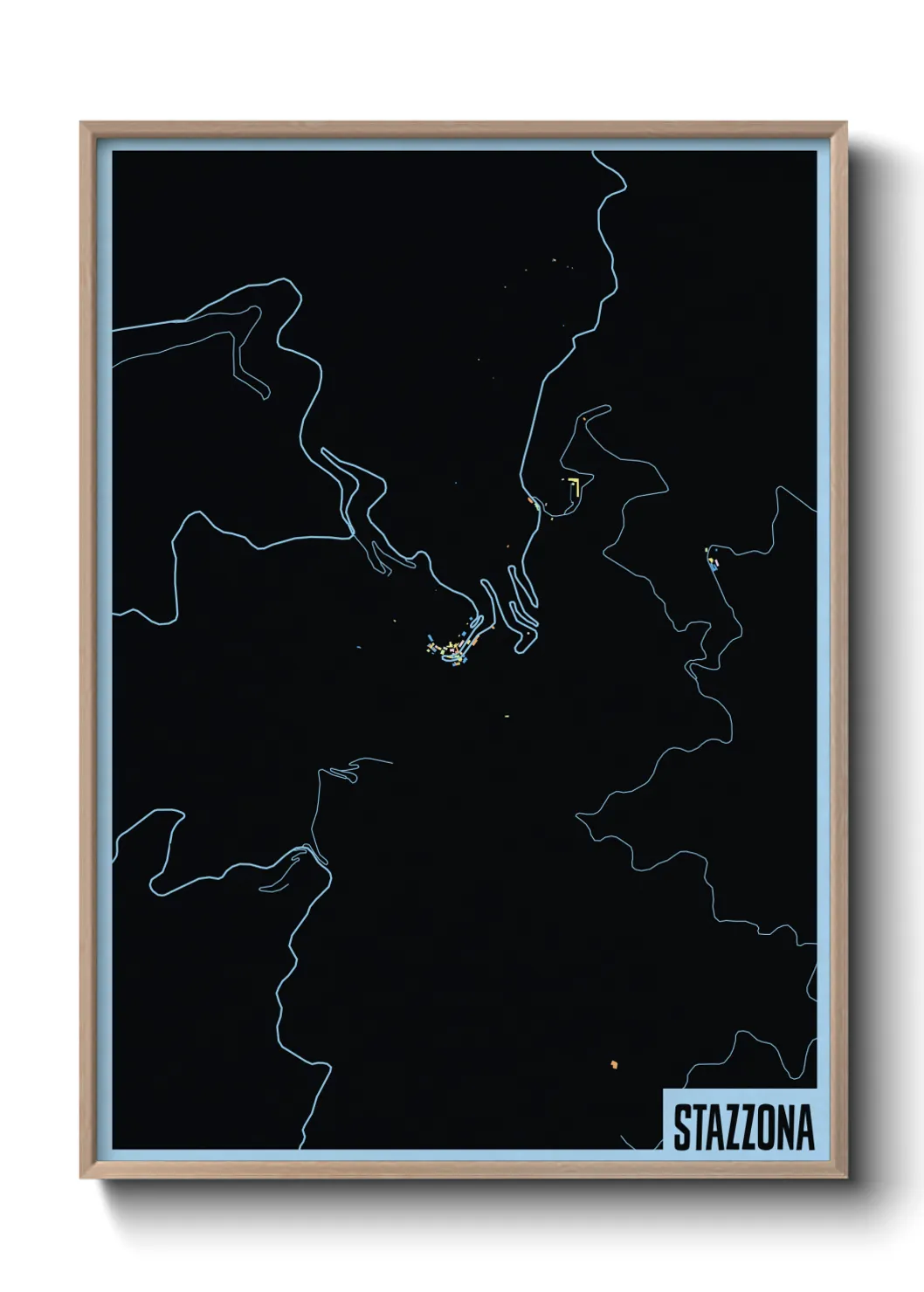 Une affiche de carte sur Stazzona