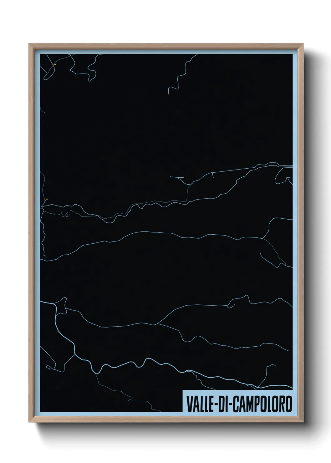 Une affiche de carte sur Valle-di-Campoloro