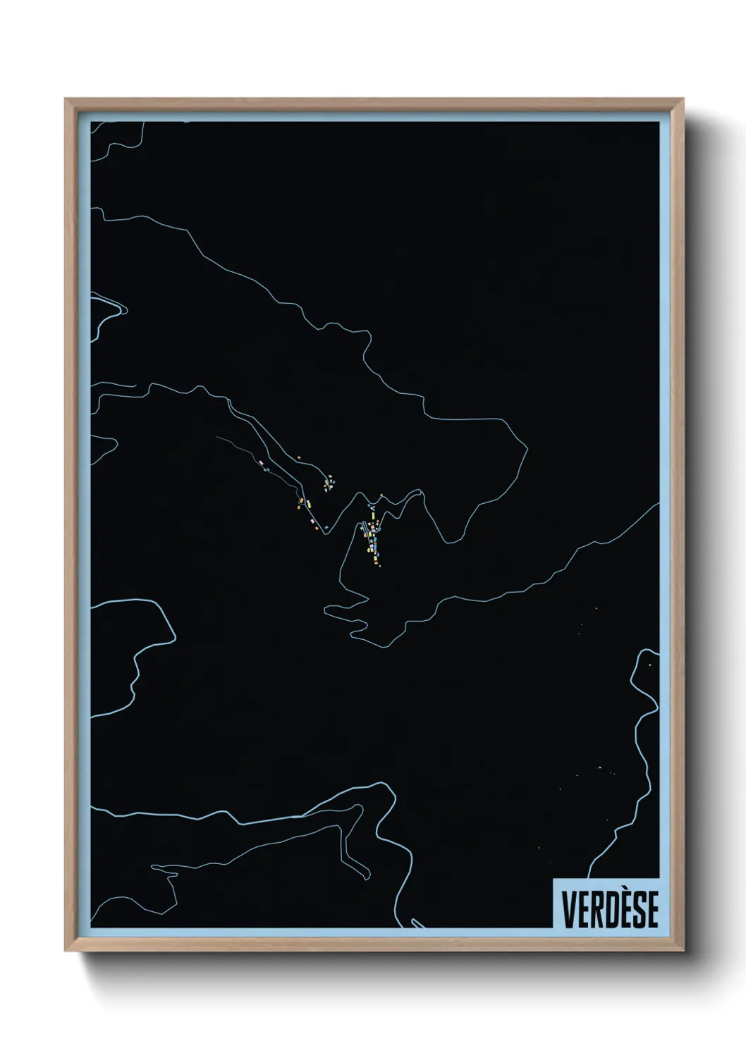 Une affiche de carte sur Verdèse