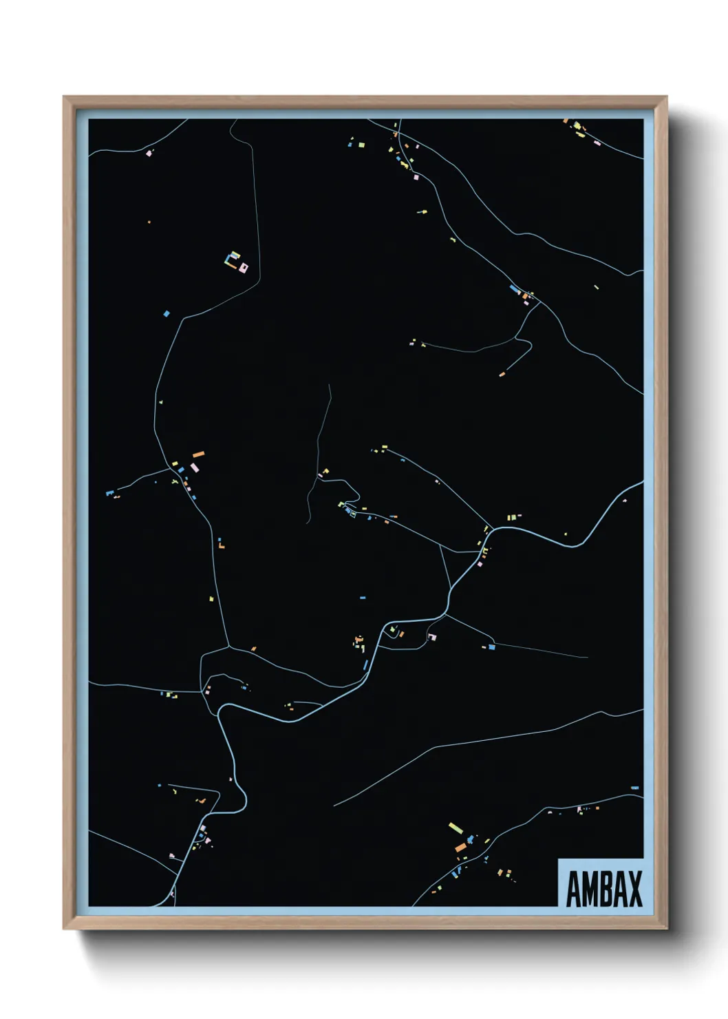 Une affiche de carte sur Ambax