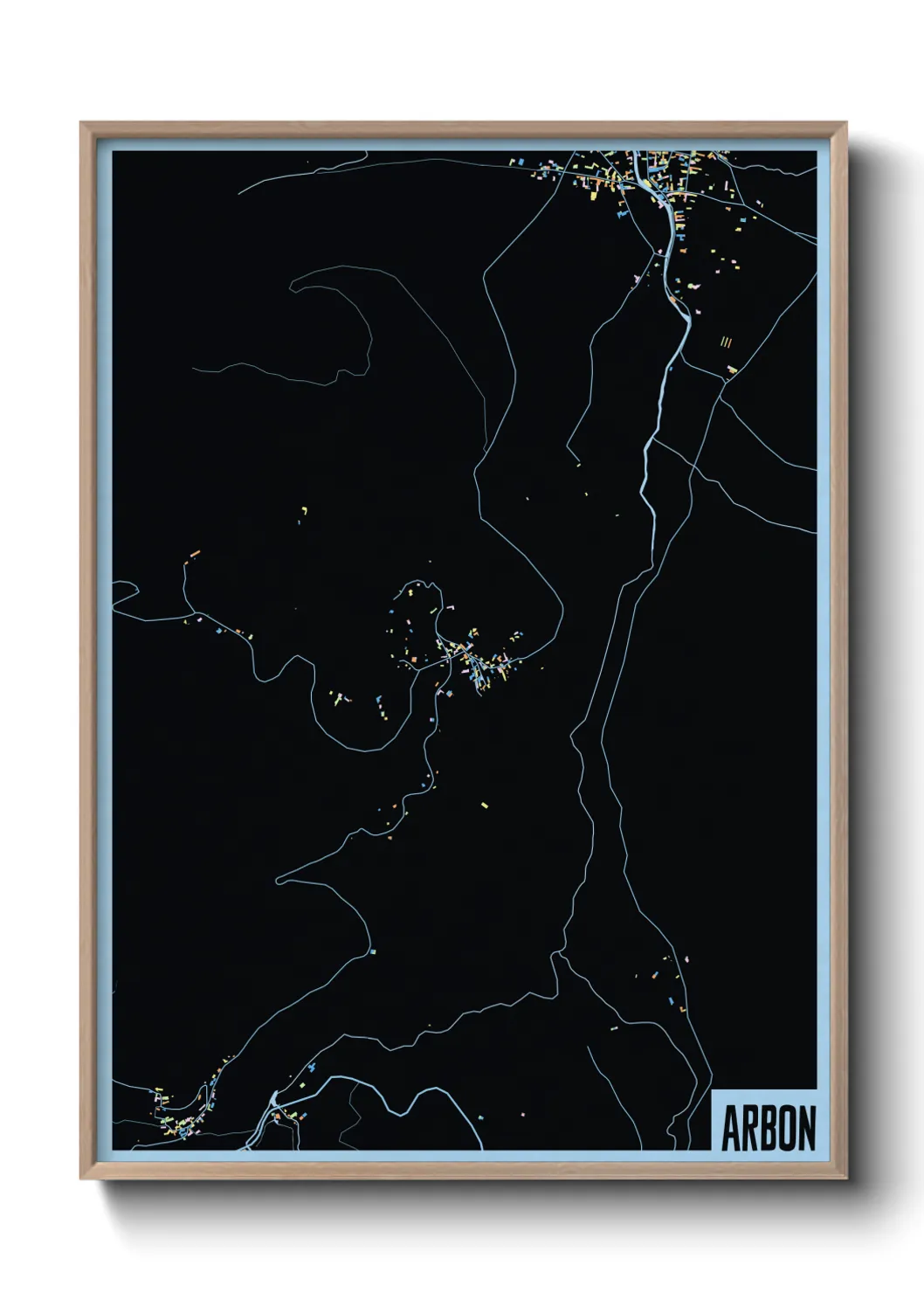 Une affiche de carte sur Arbon