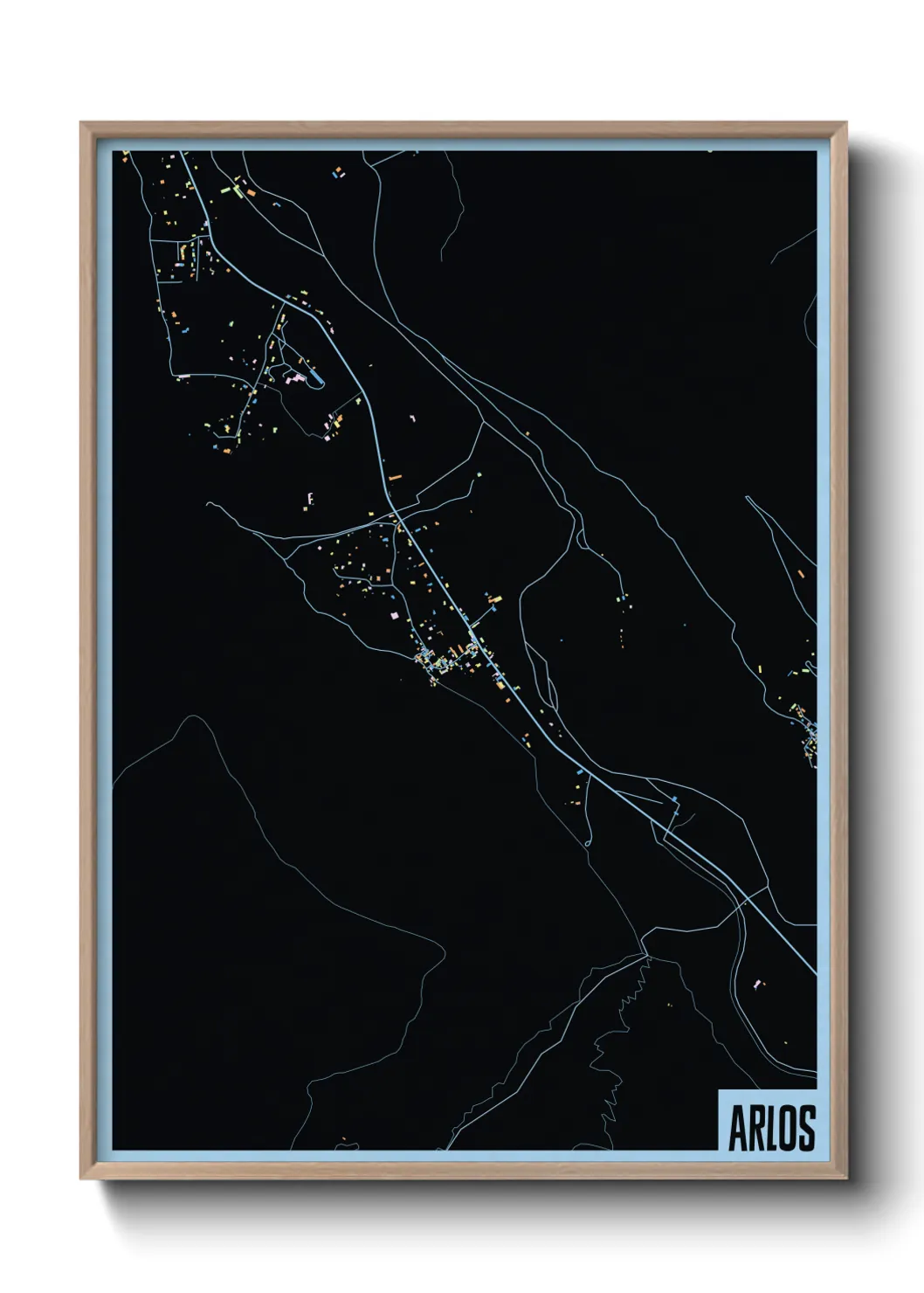 Une affiche de carte sur Arlos