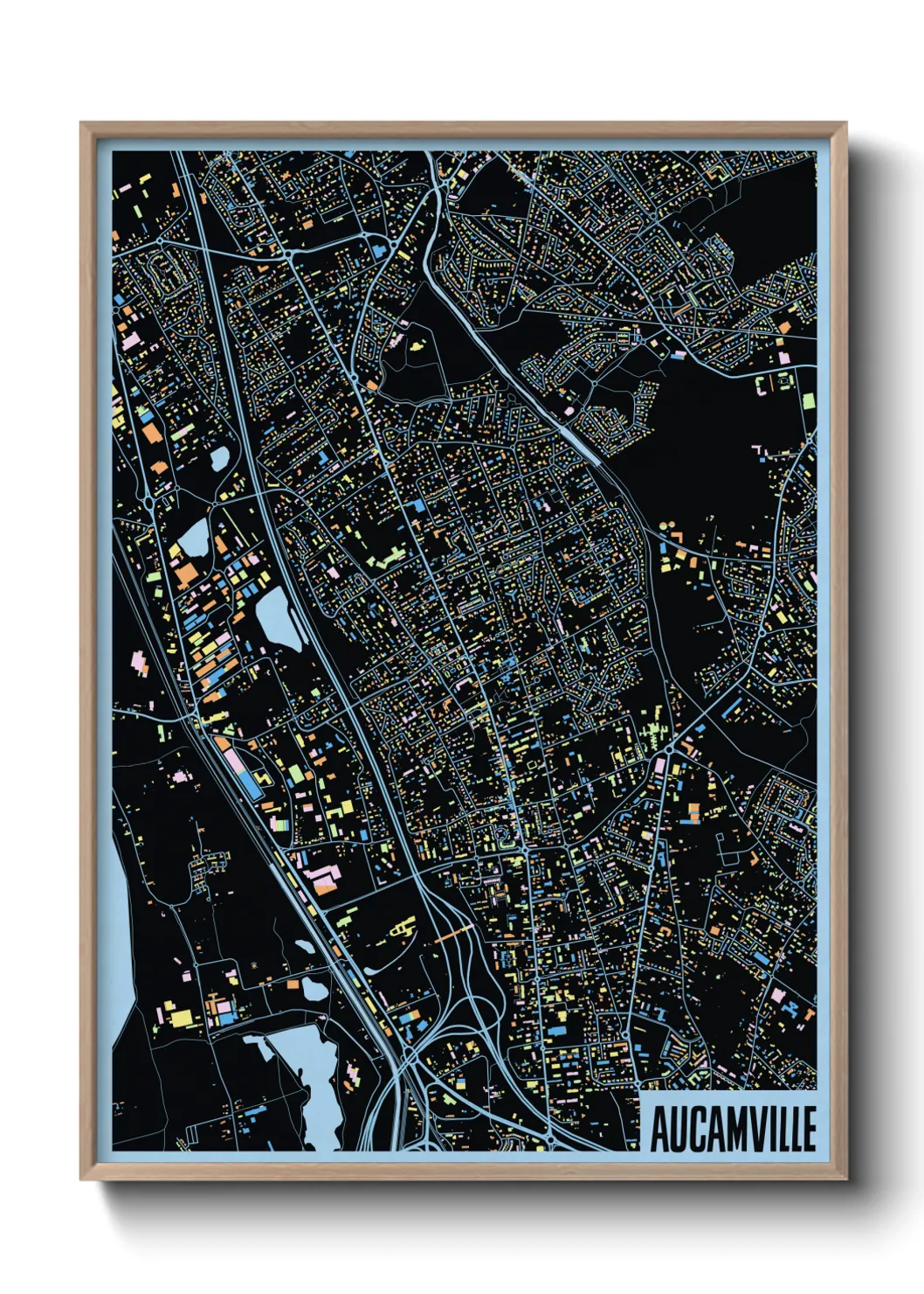 Une affiche de carte sur Aucamville